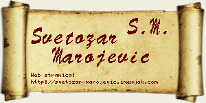 Svetozar Marojević vizit kartica